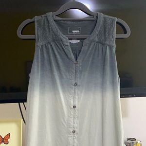 Green ombré dressy tank top